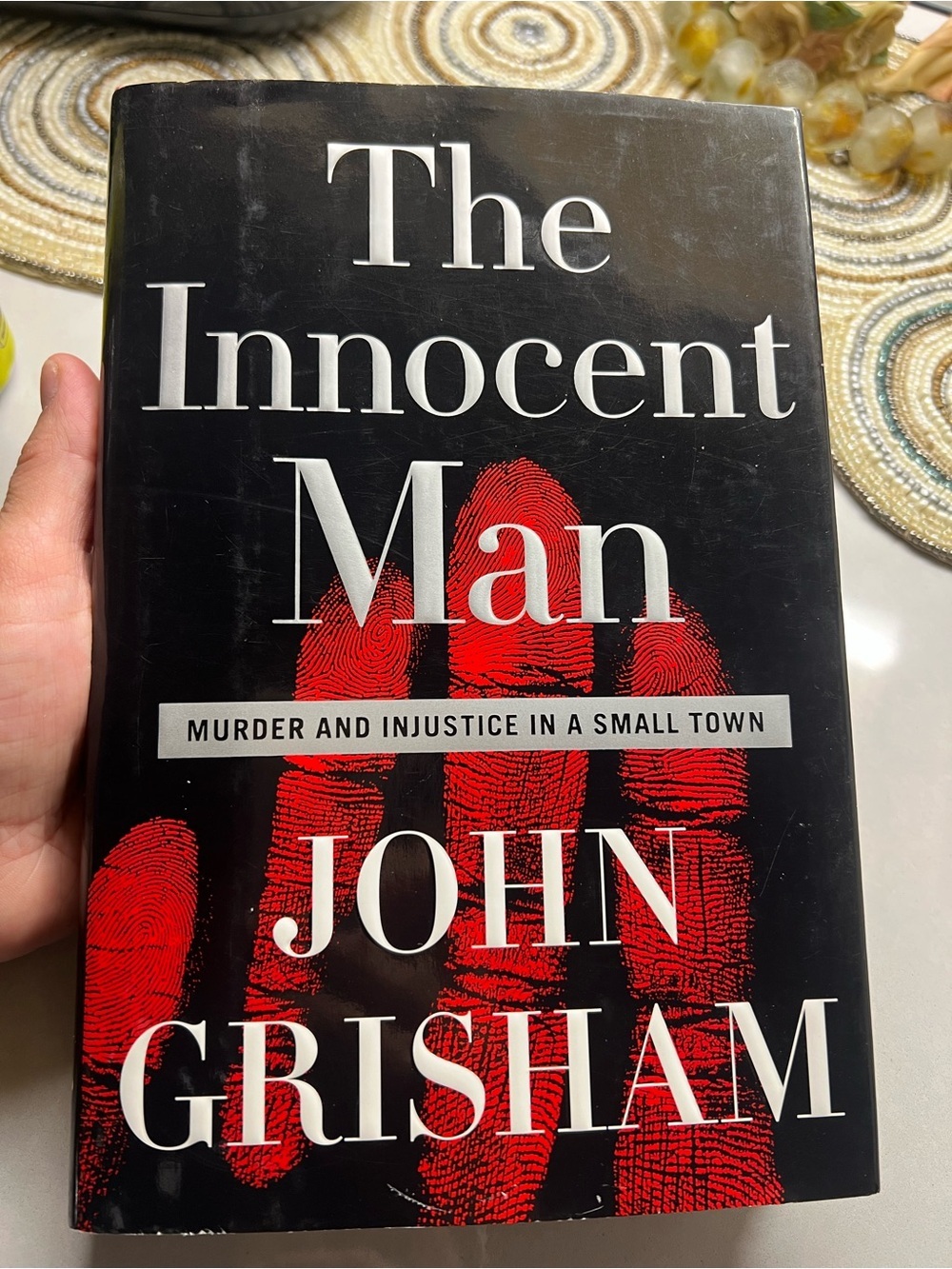 5/$25 The Innocent Man by John Grisham - Black & Red Hardcover
